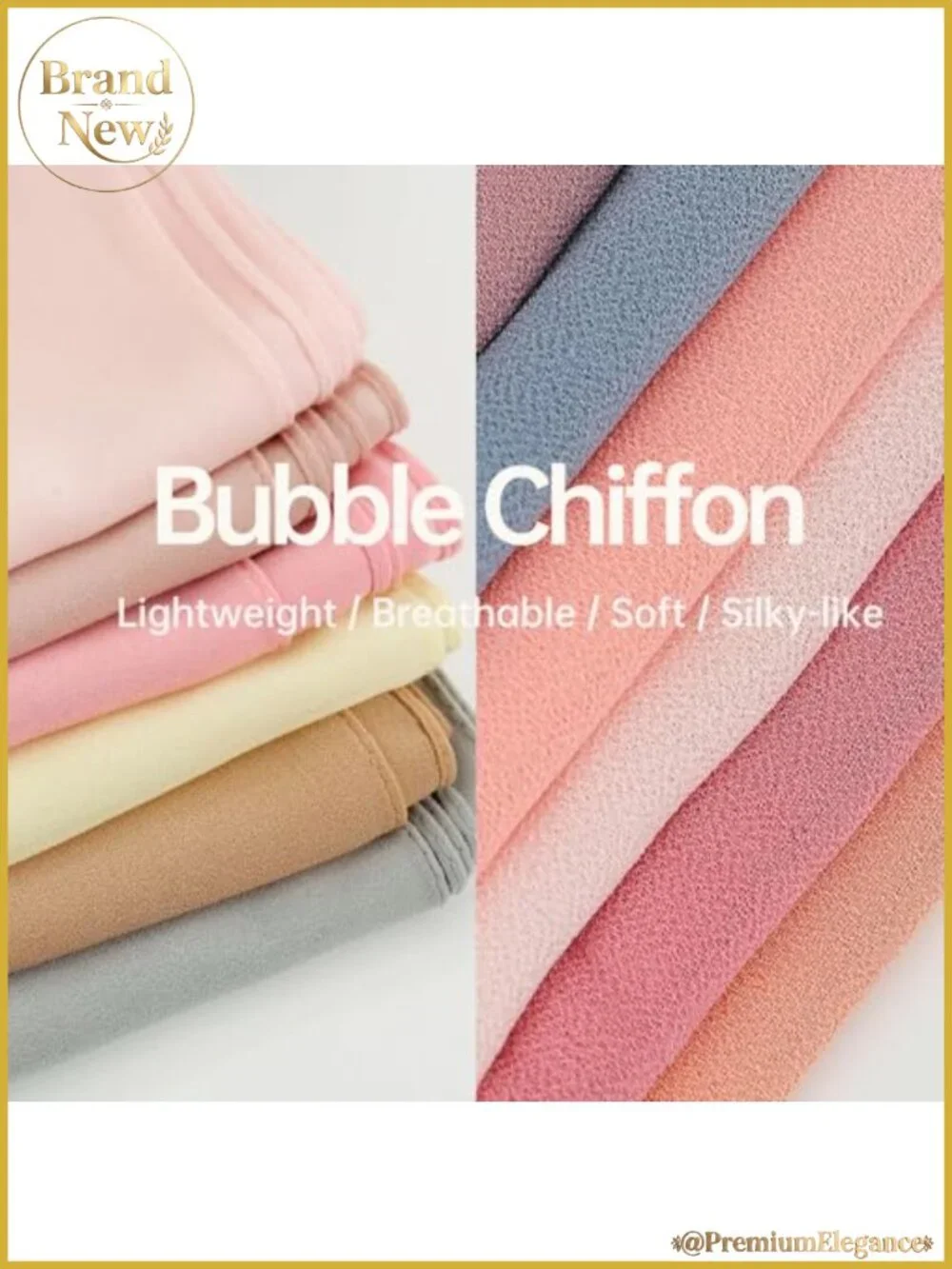 Sheer Chiffon Hijab Scarf Lightweight Shawl Wrap for Women